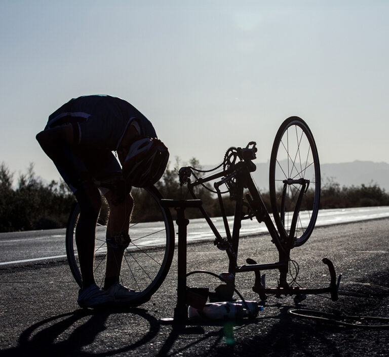 fietspech, lekke band